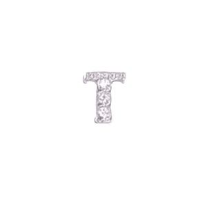 Origami Owl Silver Crystal Covered  Letter T